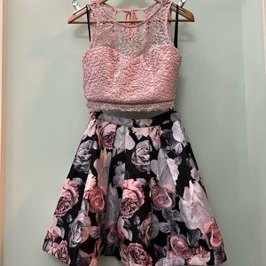 Sequin ❤️ Hearts 2pc Crop Top and Skirt